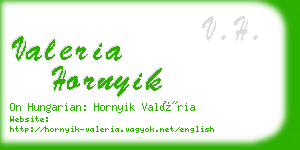 valeria hornyik business card